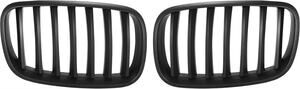 X AUTOHAUX Pair Car Front Grille Matte Black ABS Plastic Hood Kidney-Matte Black
